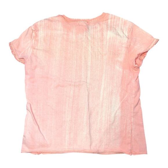 Diesel Peach Tie Dye Ruffle Short Sleeve Tee Shirt Youth Size M - Picture 2 of 4